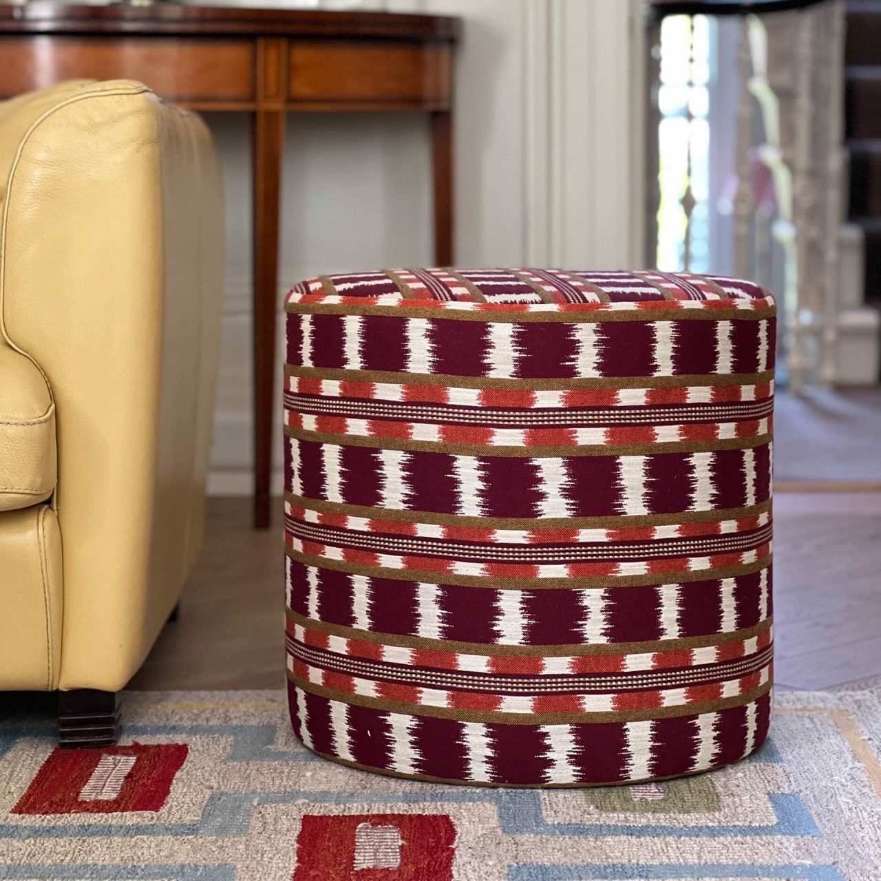 Ikat, Aubergine & Rust