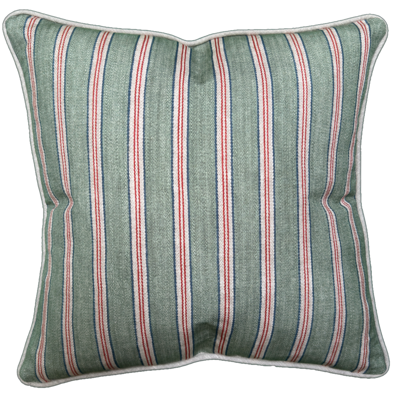 Pair of Robert Kime - Tynemouth Ticking, Green
