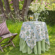 Green Tamarind Skirted Table Outside